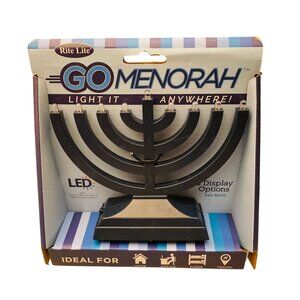 Rite Lite Go Menorah LED Black Electric Menorah With Multiple Display Options